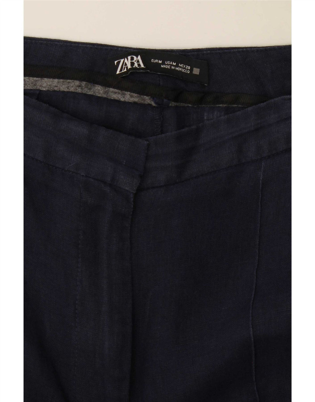 Zara Γυναικείο ίσιο παντελόνι Chino Medium W30 L31 Navy Blue