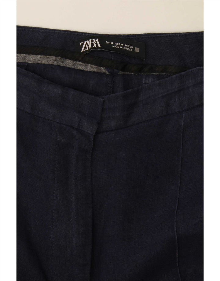 Zara Γυναικείο ίσιο παντελόνι Chino Medium W30 L31 Navy Blue