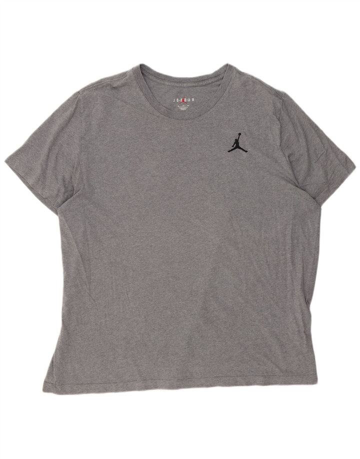 JORDAN Ανδρικό T-Shirt Top 3XL Γκρι βαμβακερό