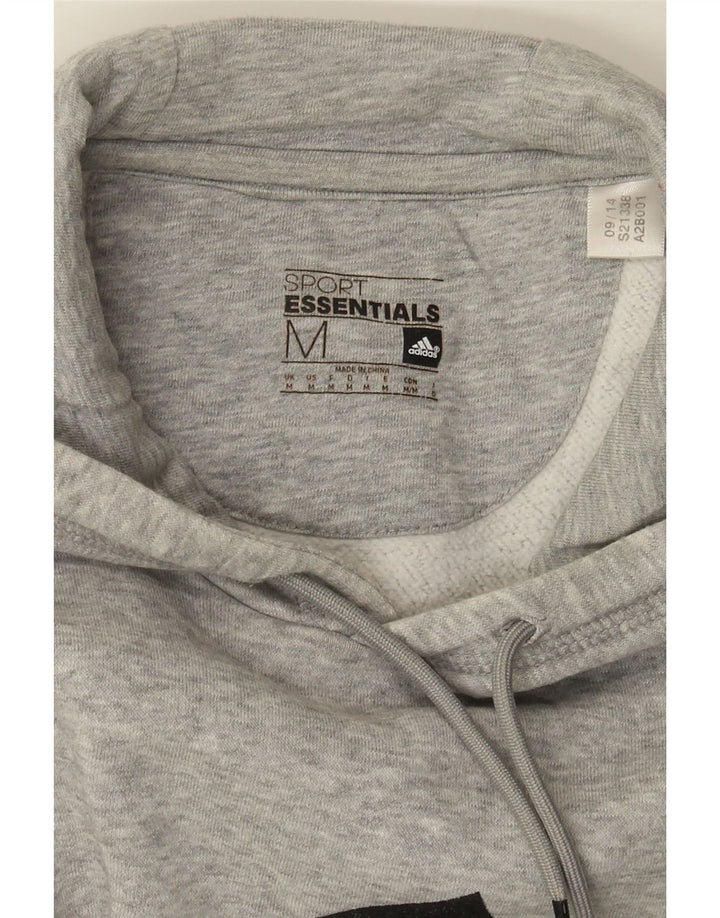ADIDAS Mens Graphic Hoodie Jumper Medium Grey Cotton Vintage Adidas and Second-Hand Adidas from Messina Hembry 