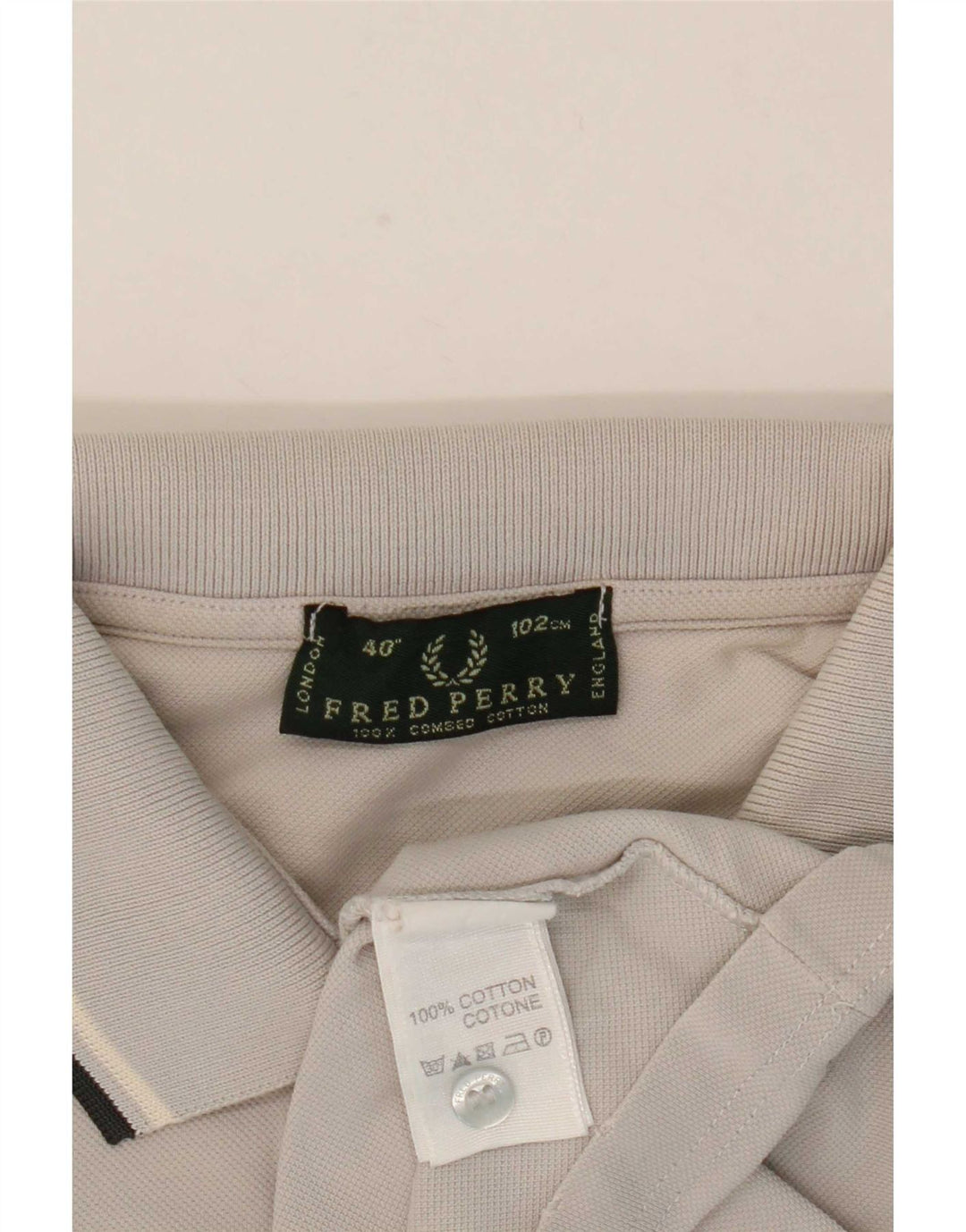 Fred Perry Ανδρικό πουκάμισο Polo Μικρό γκρι βαμβακερό ριγέ