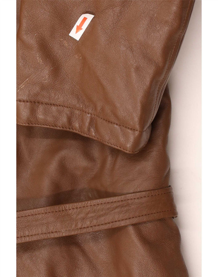 Vintage Ανδρικό Δερμάτινο Μπουφάν IT 46 Small Brown