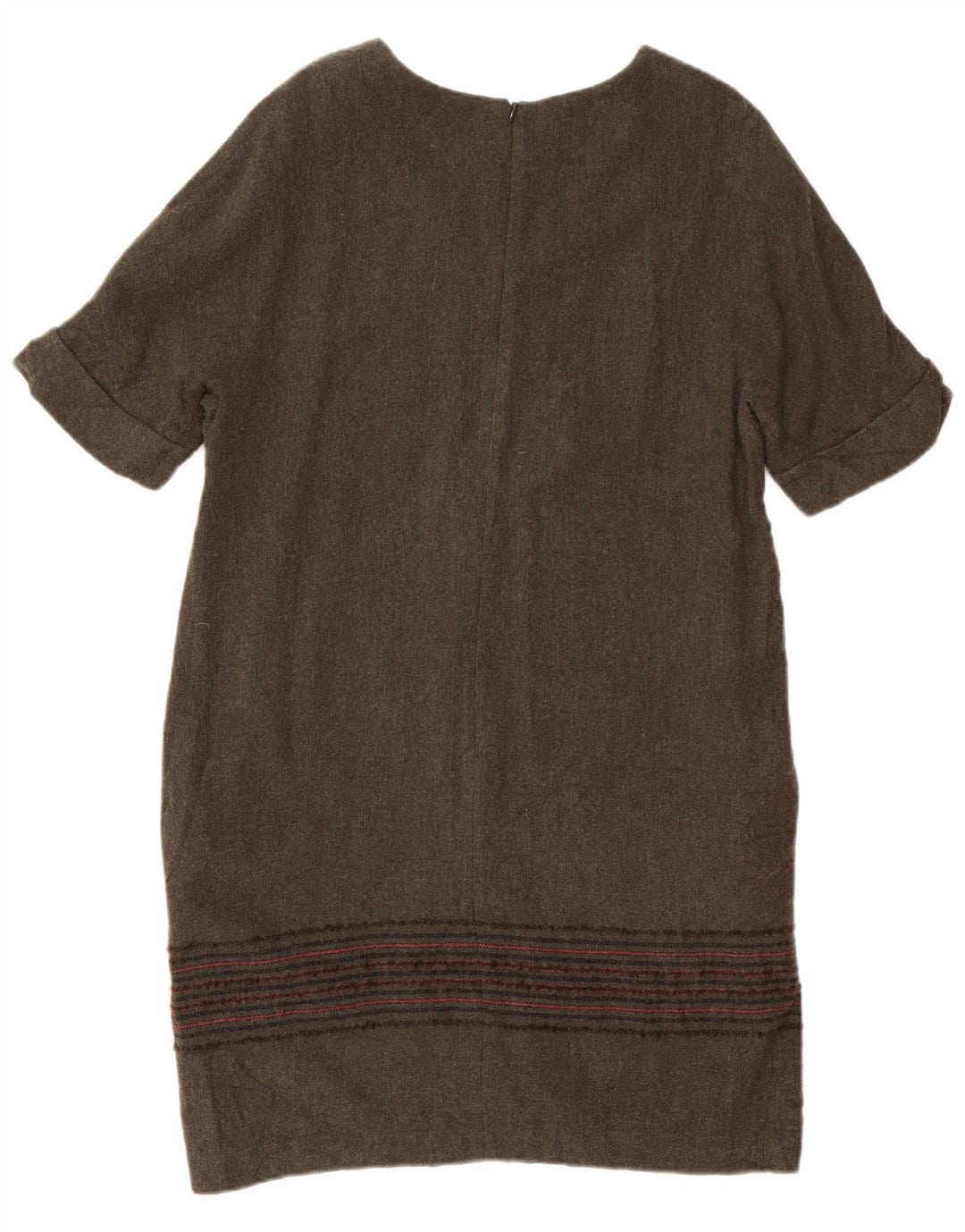 MASSIMO DUTTI Γυναικείο φόρεμα Shift UK 14 Μεγάλο μαλλί χακί ριγέ