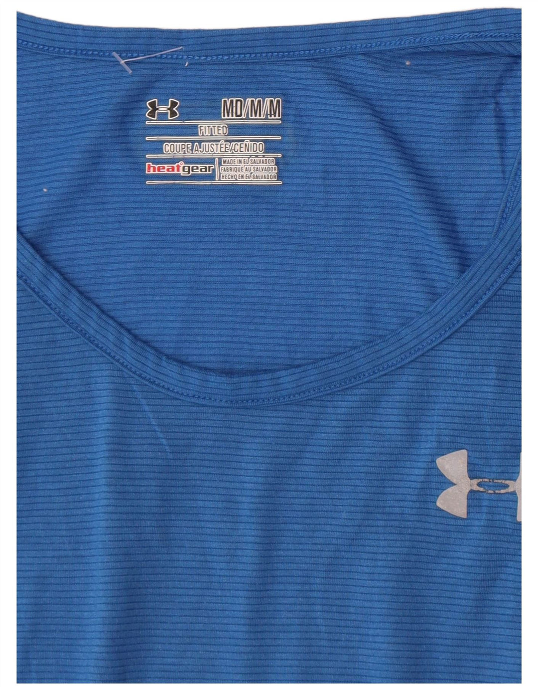 Ανδρικό φανελάκι Under Armour Heat Gear Top Medium Blue Pinstripe