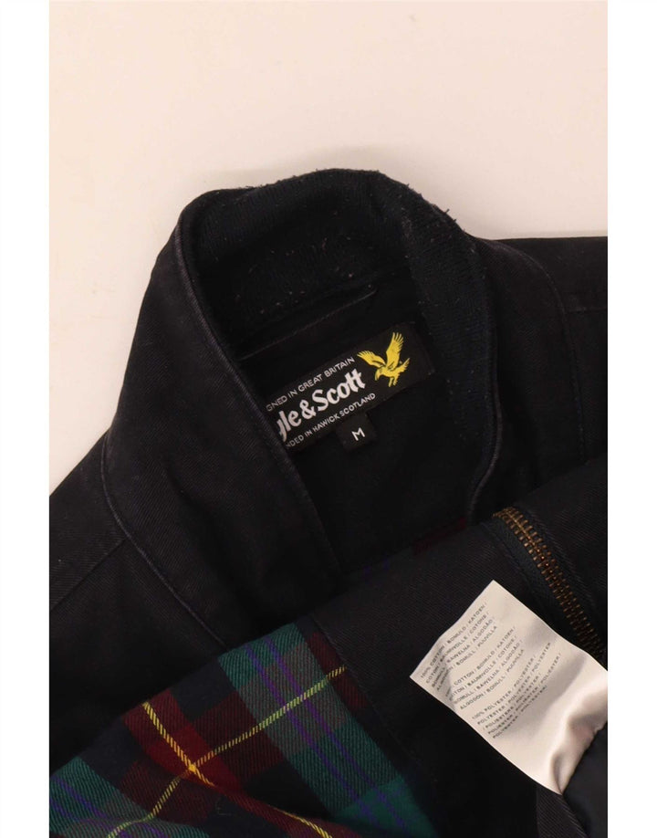 Lyle & Scott Ανδρικό Bomber Jacket UK 38 Medium Navy Blue Cotton