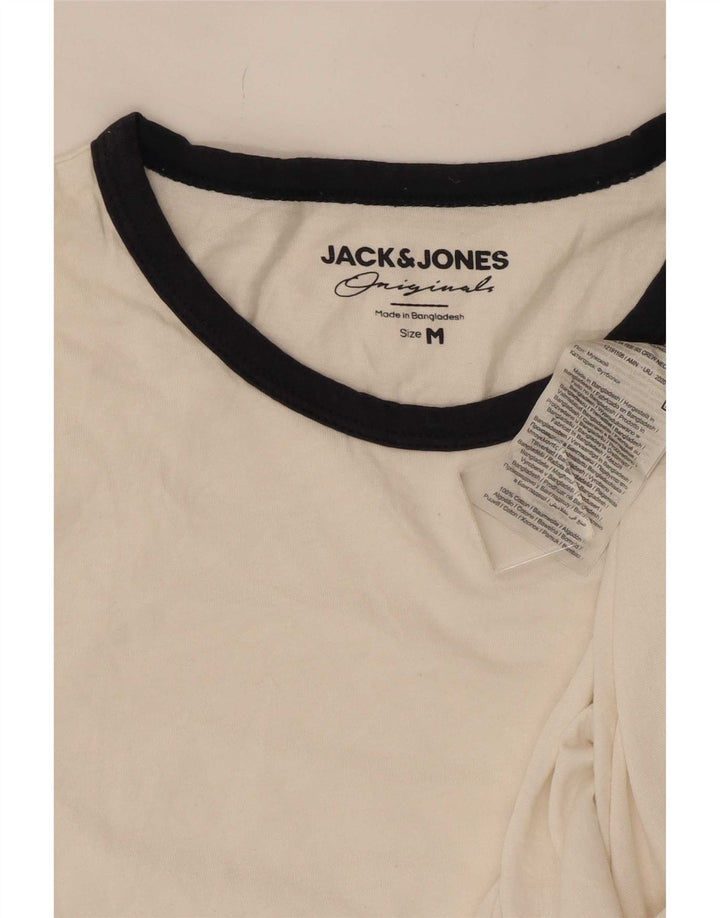 Jack & Jones Ανδρικό T-Shirt Μπλουζάκι από μεσαίο λευκό βαμβακερό ριγέ