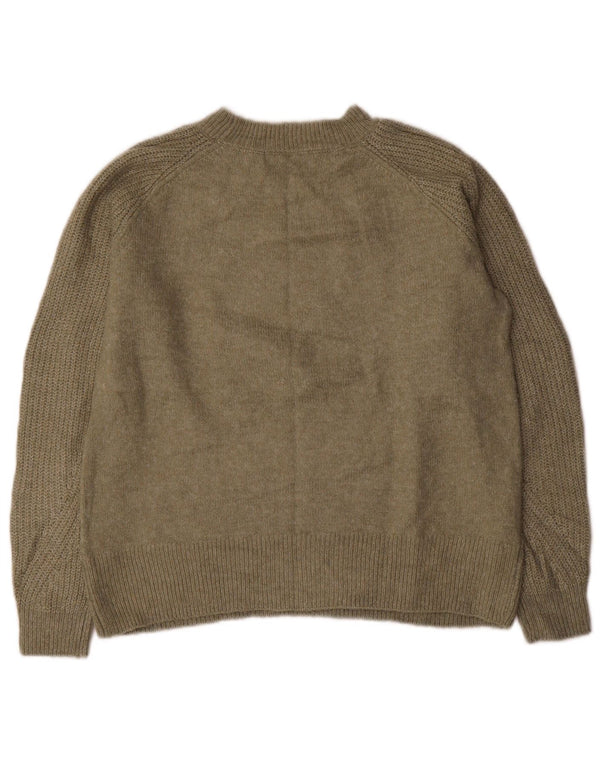 Marks & Spencer Γυναικείο πουλόβερ υπερμεγέθους Boat Neck Jumper UK 6 XS Khaki