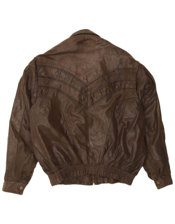 Vintage Ανδρικό Δερμάτινο Μπουφάν UK 42 XL Καφέ Δερμάτινο