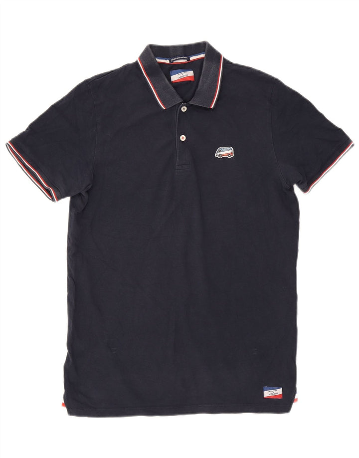 Jack & Jones Ανδρικό μπλουζάκι πόλο μεγάλο μπλε ναυτικό