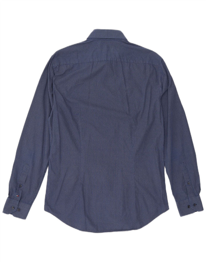 TOMMY HILFIGER Ανδρικό πουκάμισο Abstract Pattern Μέγεθος 15 1/2 39 Medium Navy Blue