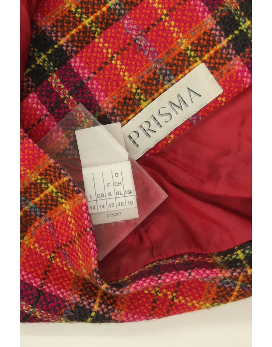 Γυναικείο σακάκι 5 κουμπιών Prisma UK 14 μεγάλο κόκκινο μαλλί