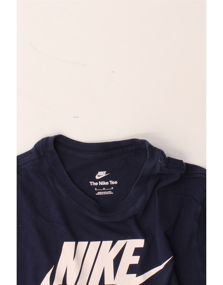 NIKE Mens Graphic T-Shirt Top Medium Navy Blue Cotton Vintage Nike and Second-Hand Nike from Messina Hembry 