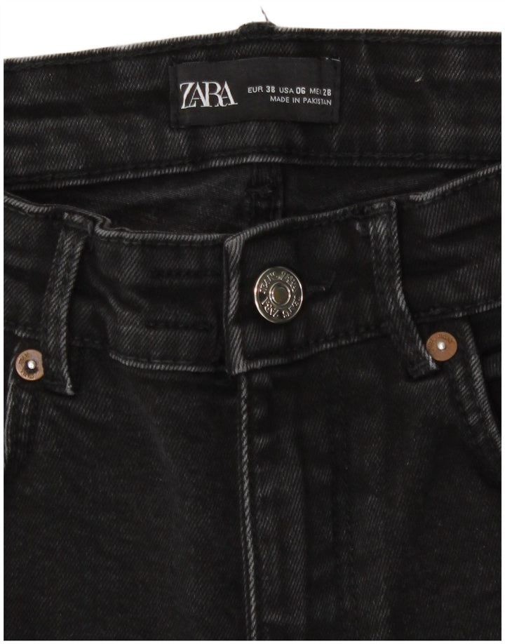 Zara Γυναικείο Τζιν μποτάκι EU 38 Small W28 L25 Μαύρο βαμβακερό