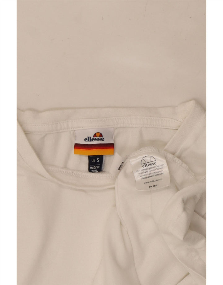 ELLESSE Ανδρικό T-Shirt Top Μικρό Λευκό Βαμβακερό