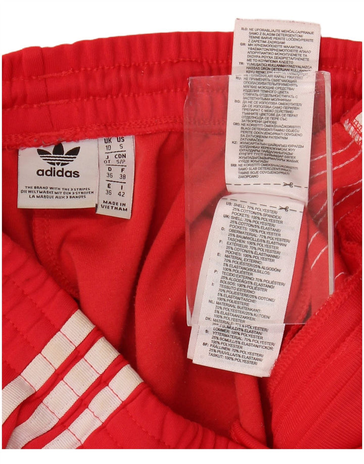 Γυναικεία αθλητική φόρμα ADIDAS Παντελόνι UK 10 Small Red Polyester