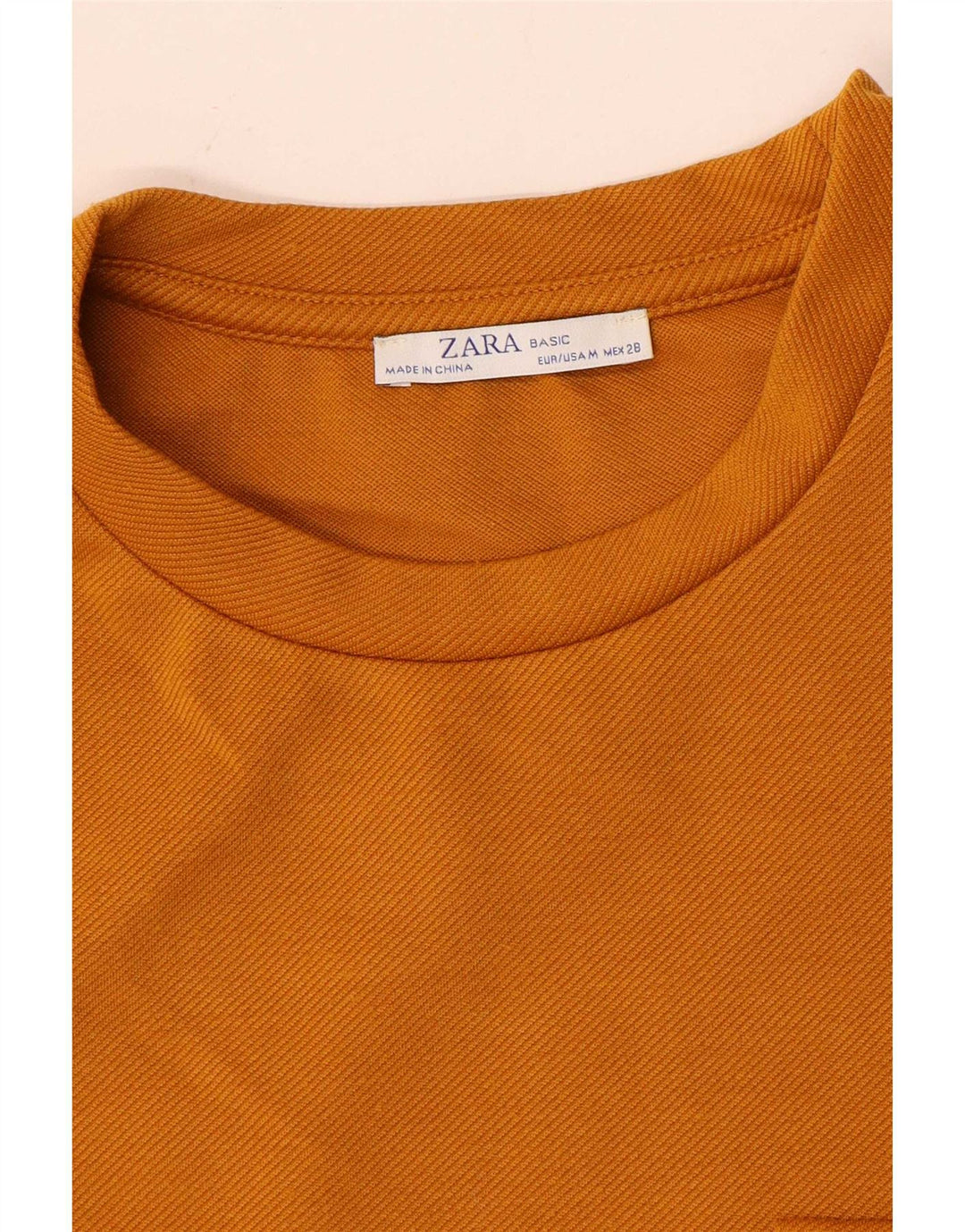 Zara γυναικείο τοπ μακρυμάνικο UK 14 Medium Orange
