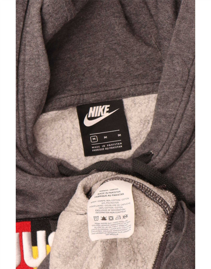 Ανδρικά γραφικά κουκούλα Nike, μεσαίο γκρι βαμβακερό