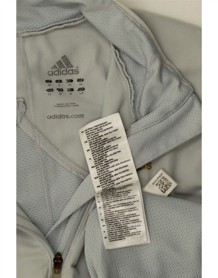 Adidas Γυναικεία φόρμα πουλόβερ με φερμουάρ Climacool Top 10 Small Grey