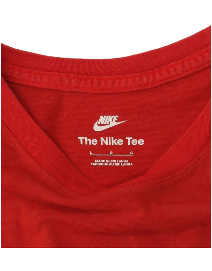 Ανδρικό γραφικό μπλουζάκι Nike τοπ μεγάλο κόκκινο
