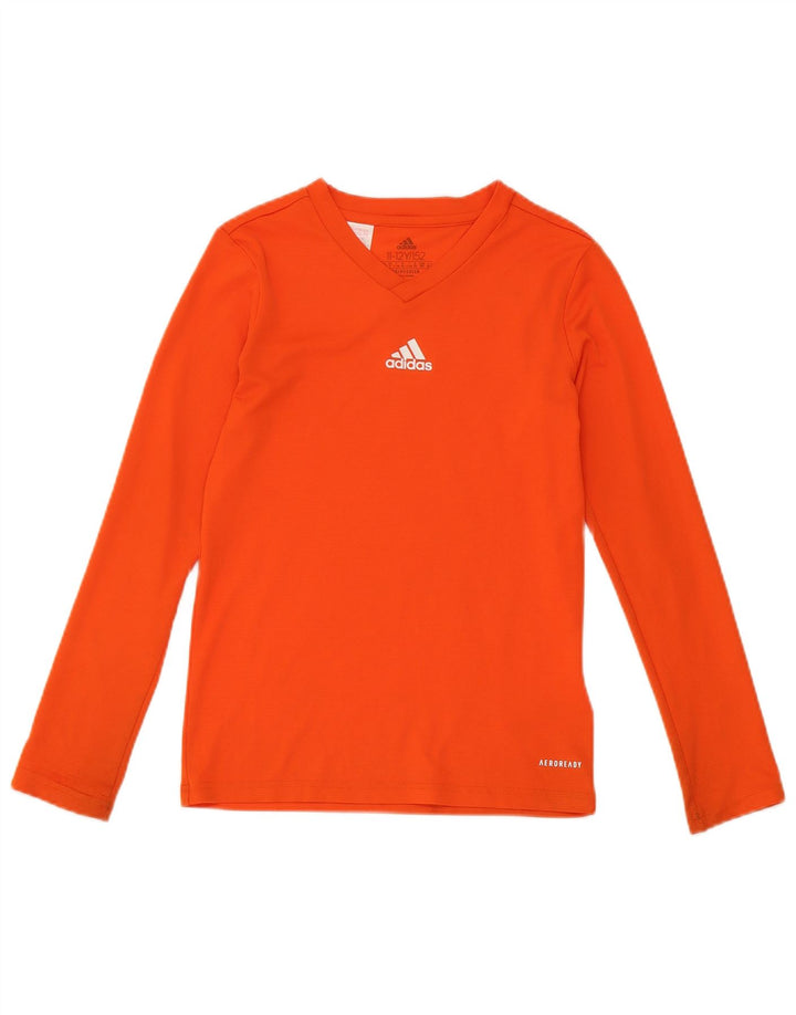 Adidas Boys Aeroready Top μακρυμάνικο 11-12 ετών πορτοκαλί πολυεστέρας