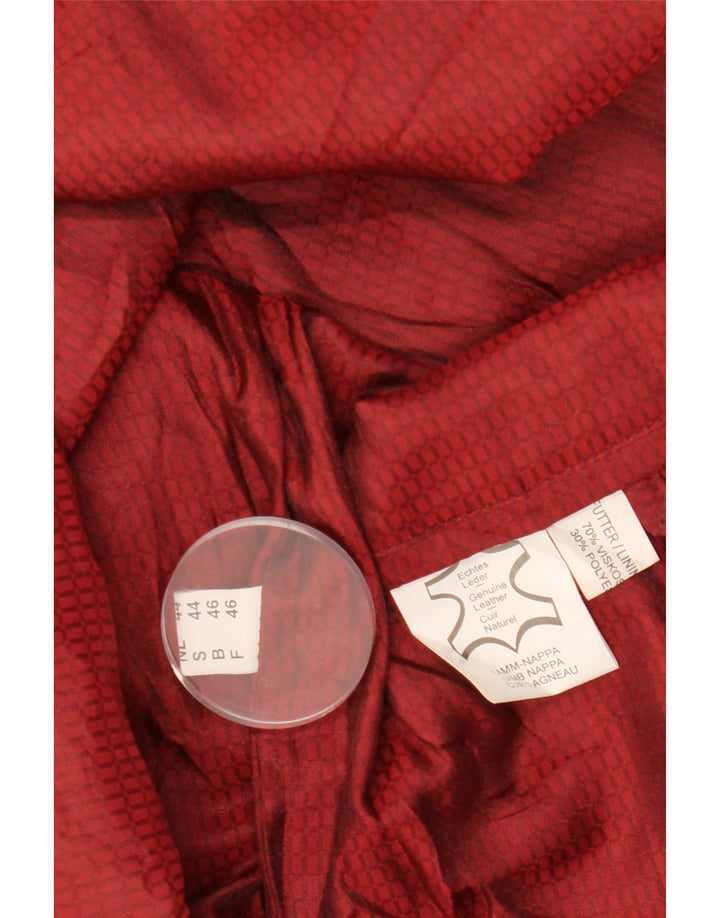 VINTAGE Γυναικείο Δερμάτινο Μπουφάν EU 46 XL Δερμάτινο μπορντό