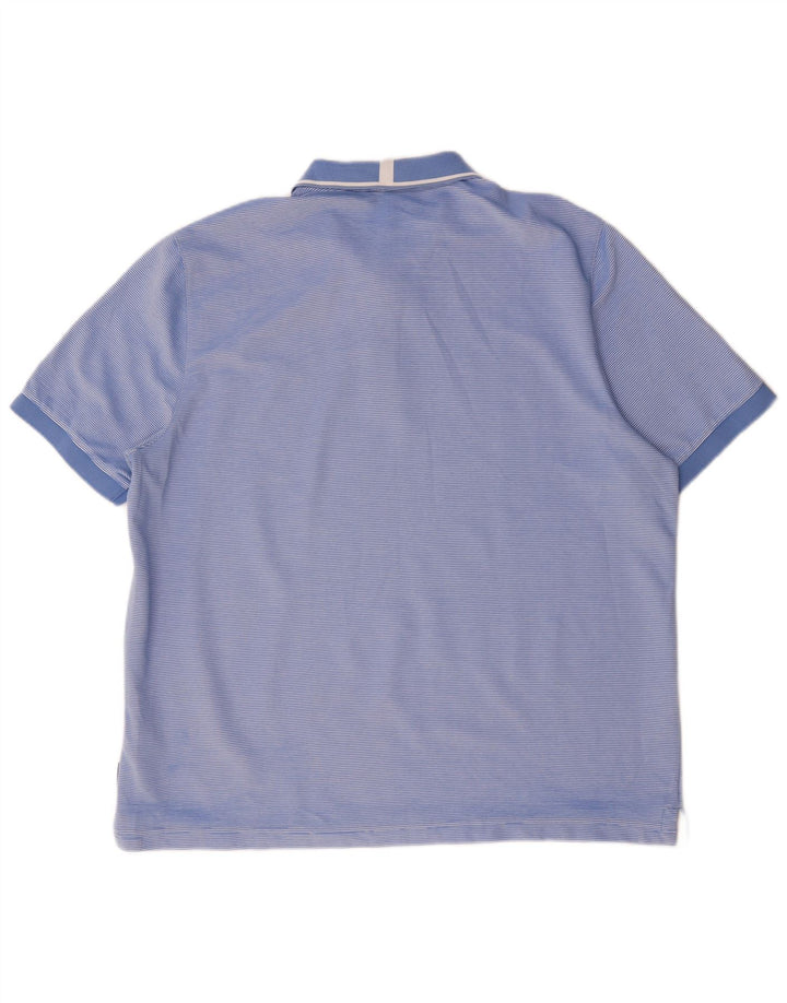 Ted Baker Ανδρικό πουκάμισο Polo Size 6 2XL Μπλε Ριγέ Πολυεστέρας