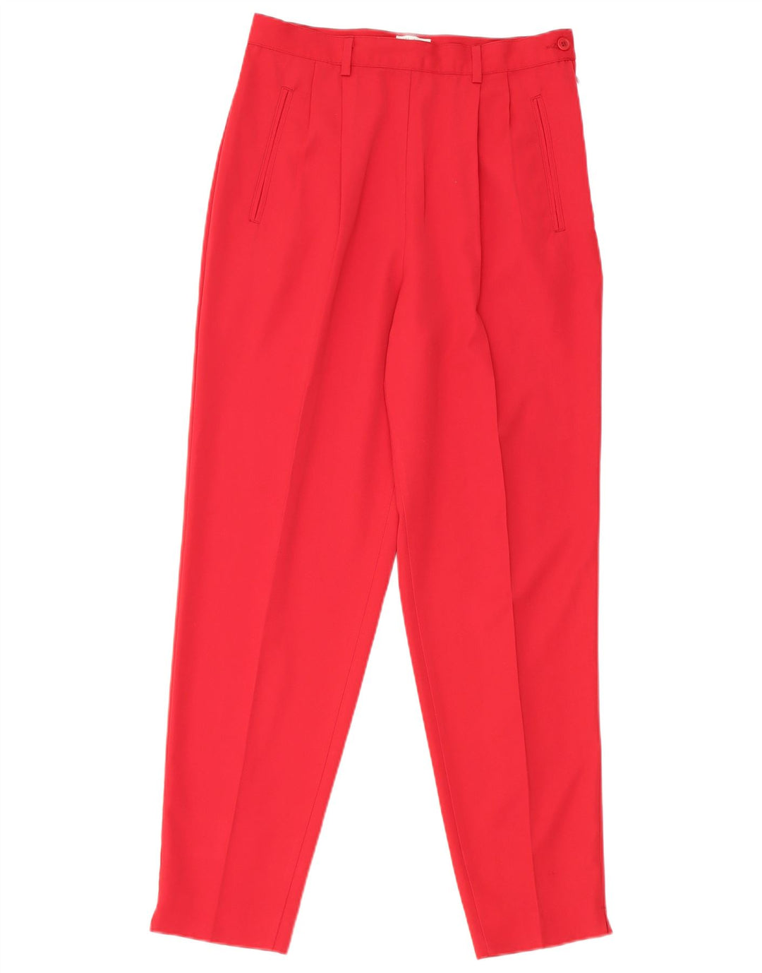 Benetton γυναικείο κοστούμι παντελόνι IT 44 Medium W26 L28 Red Polyester