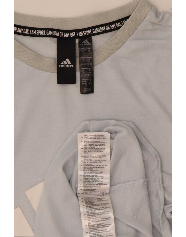 Γυναικείο γραφικό γιλέκο Adidas Top UK 12/14 Medium Blue Polyester
