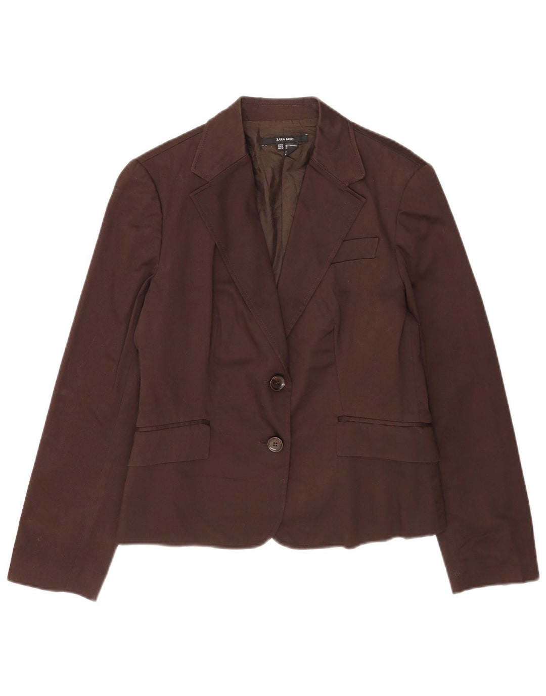 Zara Γυναικείο Μπουφάν blazer UK 18 XL Καφέ βαμβακερό