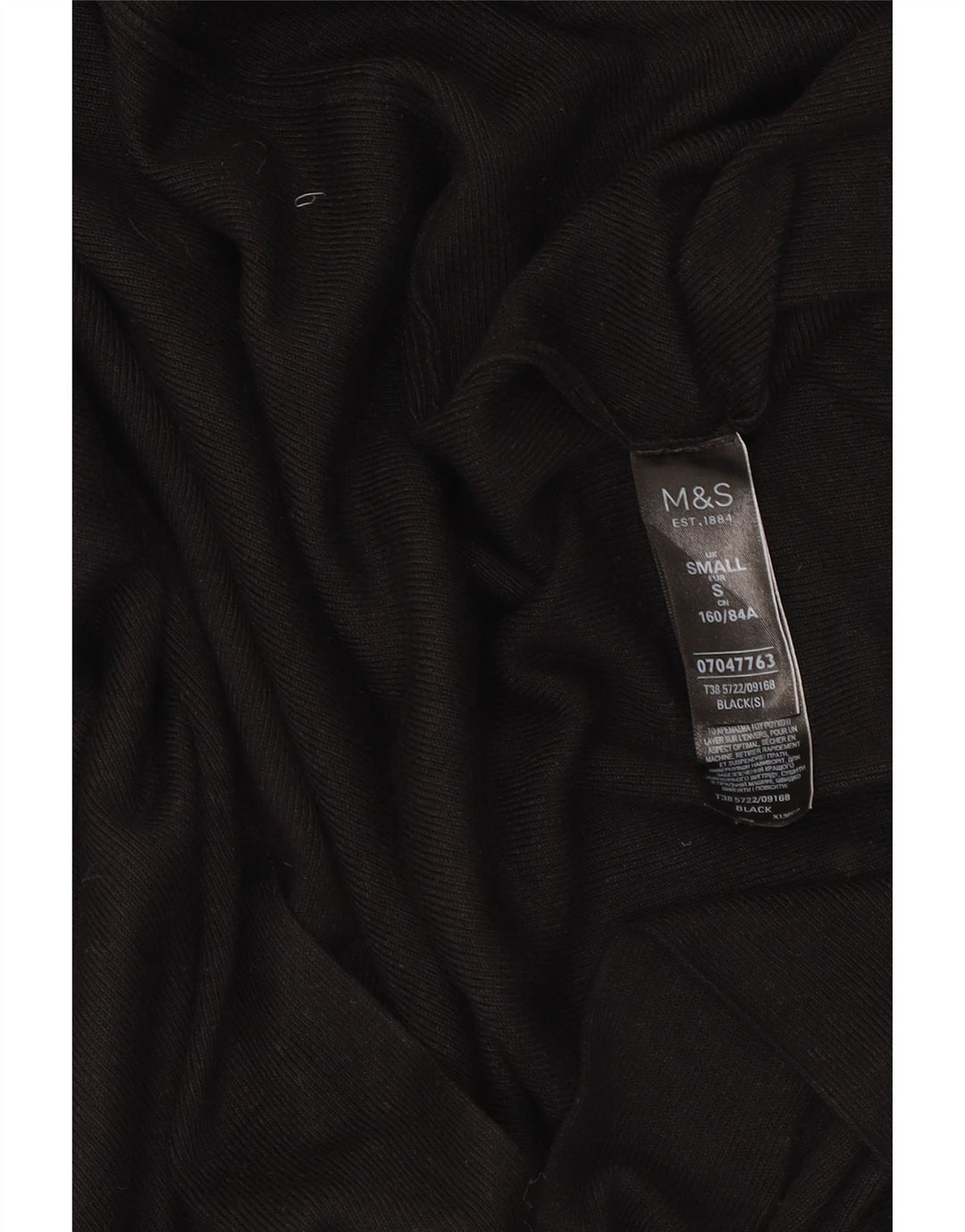 Marks & Spencer Γυναικείο Longline ανοιχτό πουλόβερ ζακέτα UK 10 Small Black