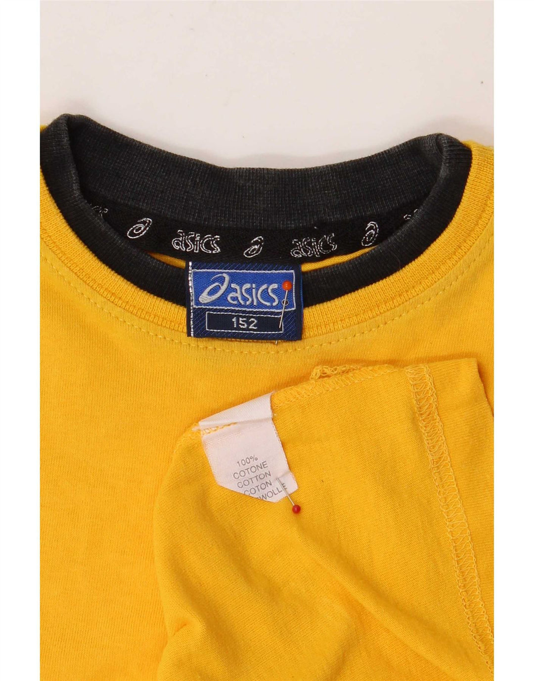 Asics Boys T-Shirt Top 11-12 ετών κίτρινο βαμβακερό