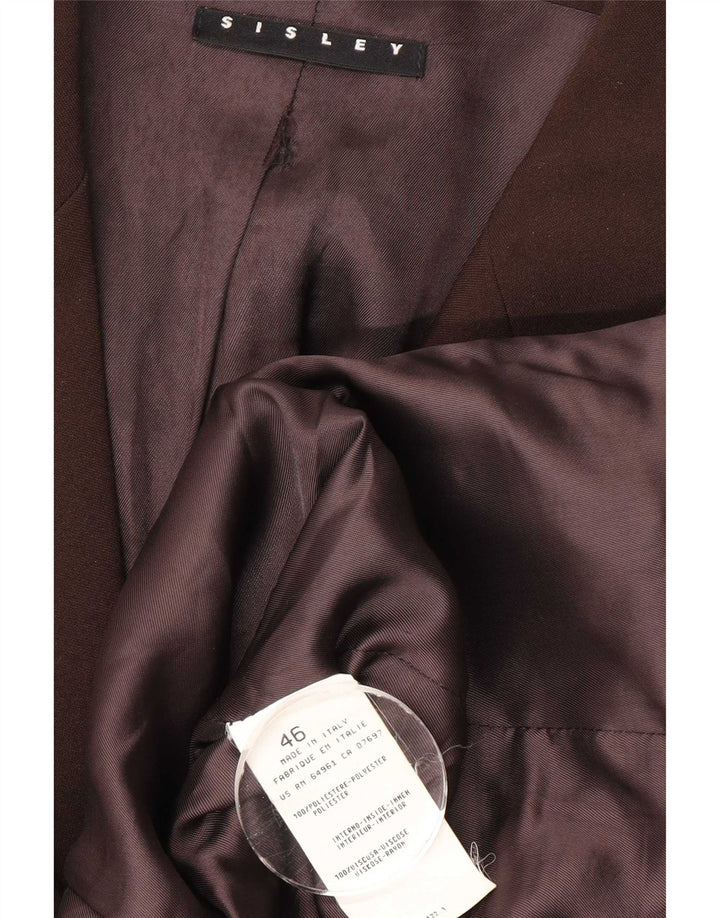 Sisley Ανδρικό τζάκετ Blazer με 4 κουμπιά IT 46 Small Brown Polyester