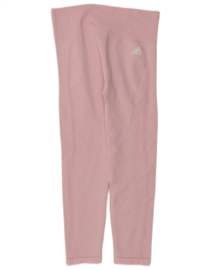 Adidas Γυναικεία Κάπρι Κολάν UK 12 Μεσαίου Ροζ Πολυεστέρας