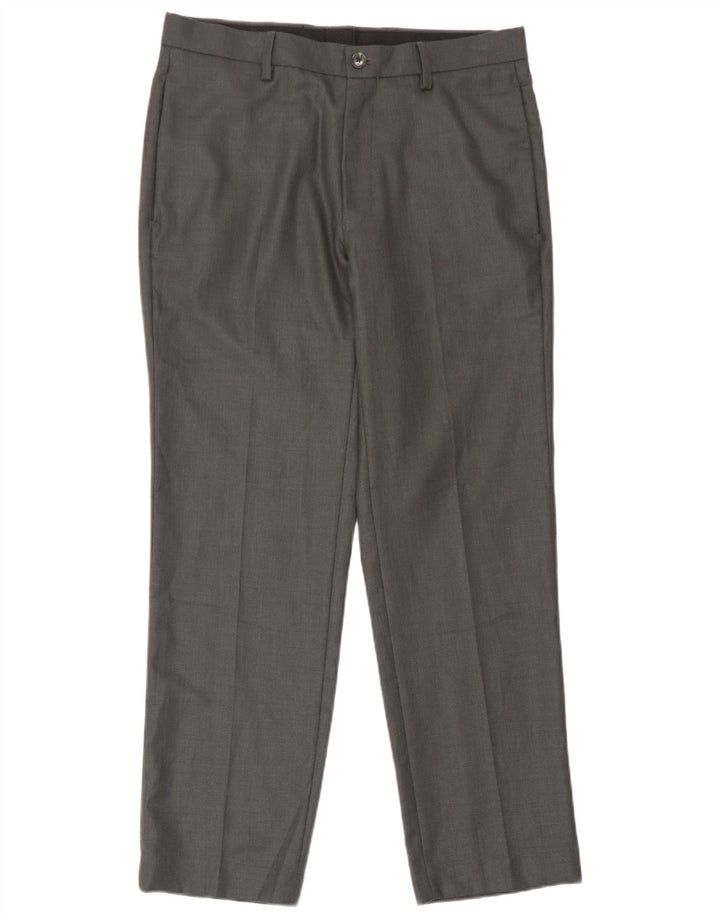 Ανδρικό παντελόνι Chino Marks & Spencer με γκρι πολυεστέρα W32 L29