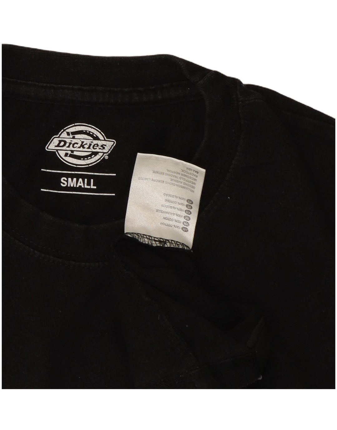 Ανδρικό γραφικό μπλουζάκι Dickies, μικρό μαύρο βαμβακερό