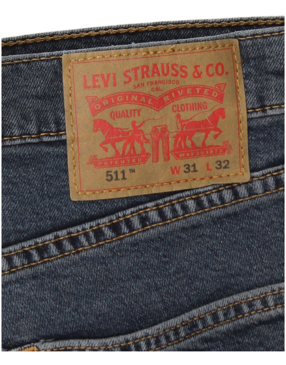 LEVI'S Ανδρικό 511 Slim Jeans W31 L32 Μπλε βαμβακερό
