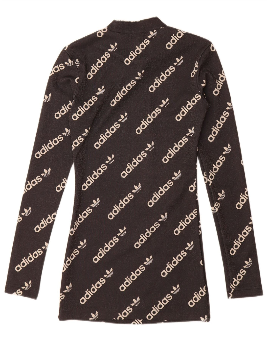 Γυναικείο μακρυμάνικο γραφικό μπλουζάκι ADIDAS UK 4 XS μαύρο