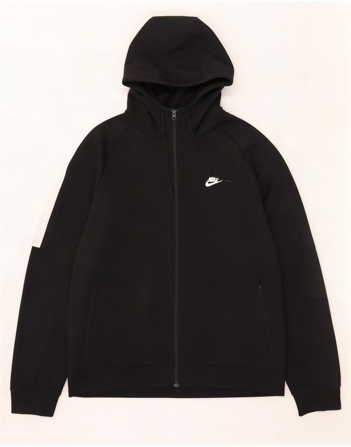 Ανδρικό πουλόβερ Nike με φερμουάρ με κουκούλα 2XL μαύρο πολυεστέρα
