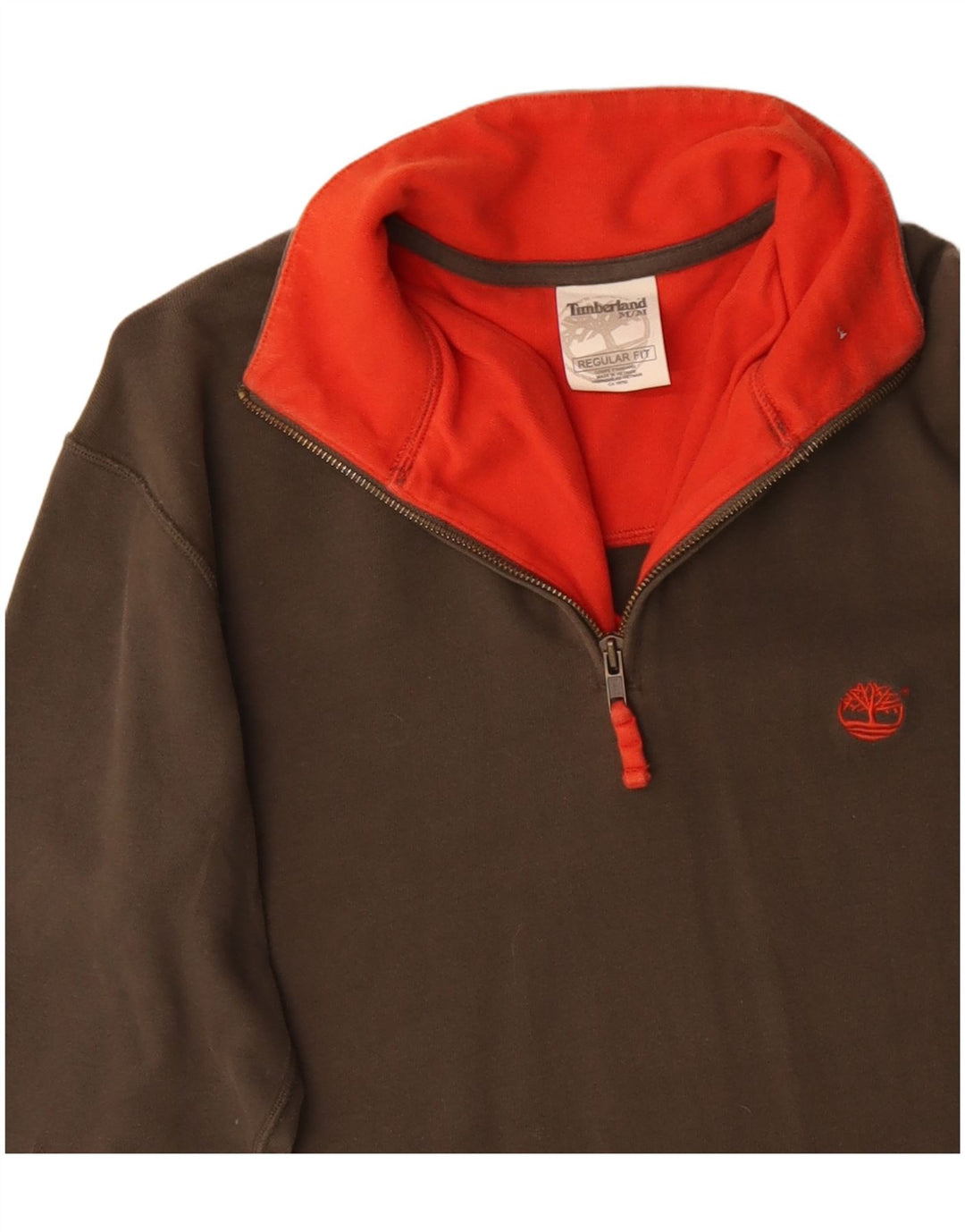 TIMBERLAND Ανδρική φόρμα πουλόβερ με φερμουάρ κανονική εφαρμογή Τοπ μεσαίο χακί