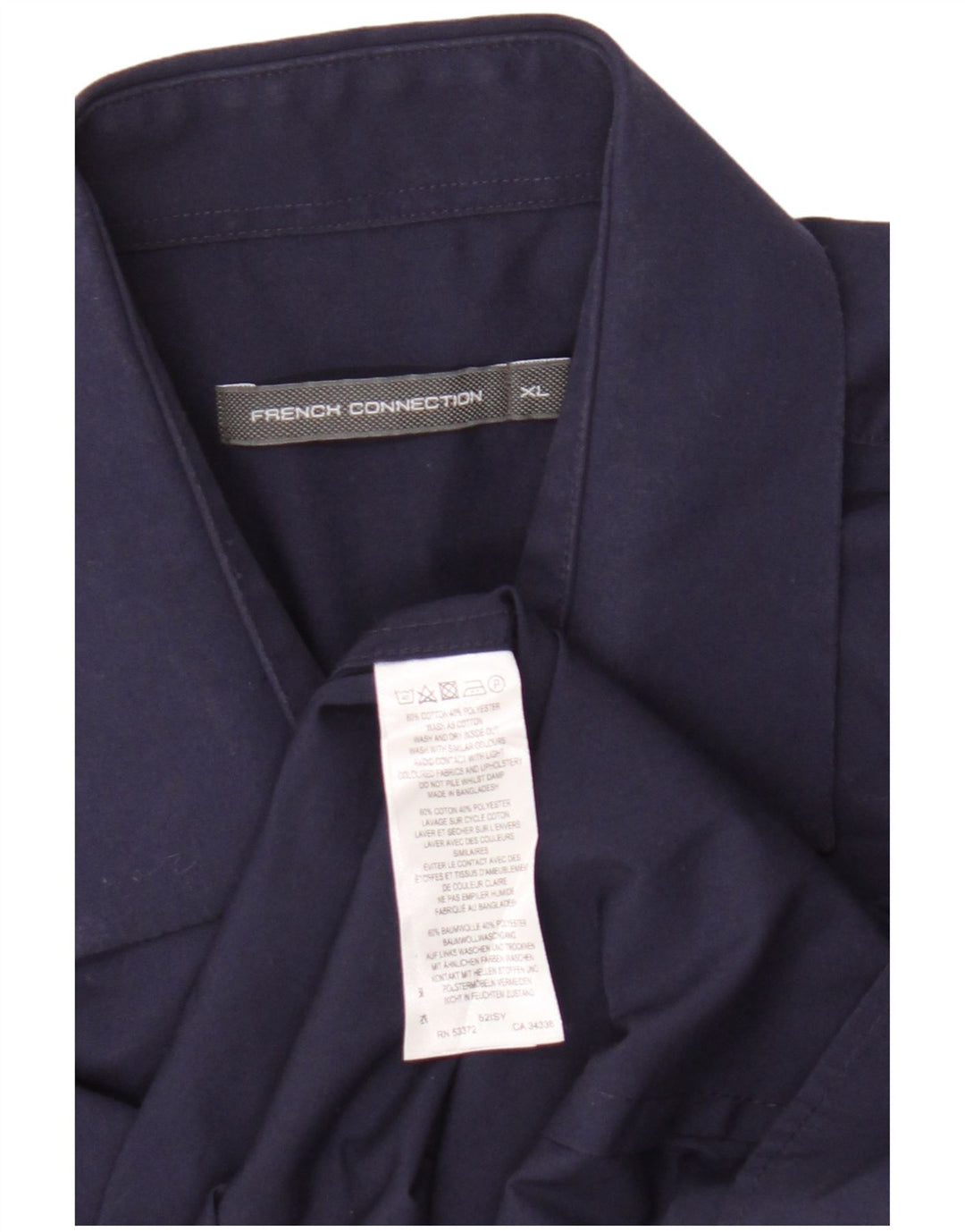 Ανδρικό πουκάμισο French Connection XL Navy Blue Cotton