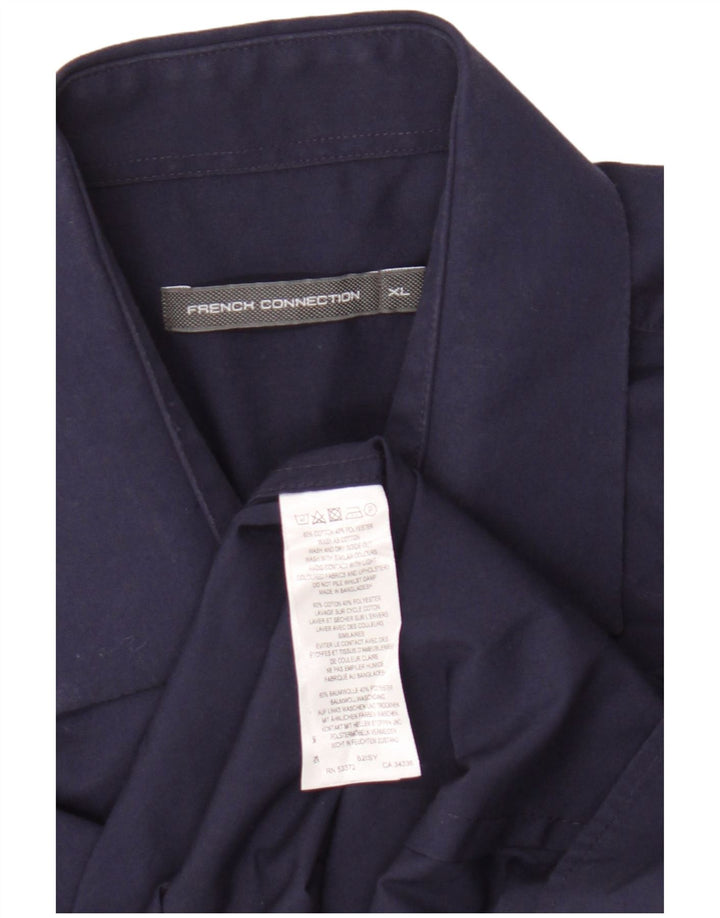 Ανδρικό πουκάμισο French Connection XL Navy Blue Cotton