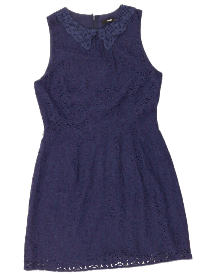 Γυναικείο αμάνικο φόρεμα Oasis A-Line UK 12 Medium Navy Blue Polyamide