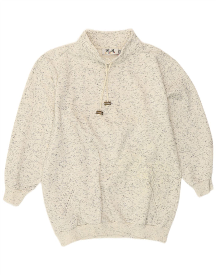 HELLINE Γυναικεία φούτερ Jumper UK 16/18 XL Λευκό βαμβακερό
