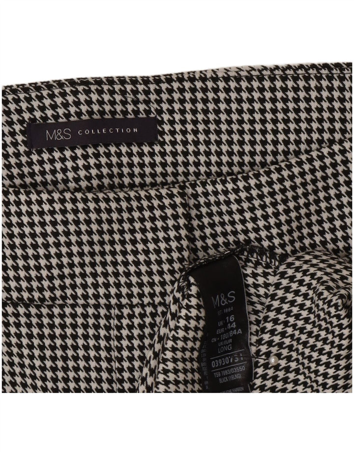 Marks & Spencer Γυναικεία Pencil Φούστα UK 16 Large W32 Grey Houndstooth