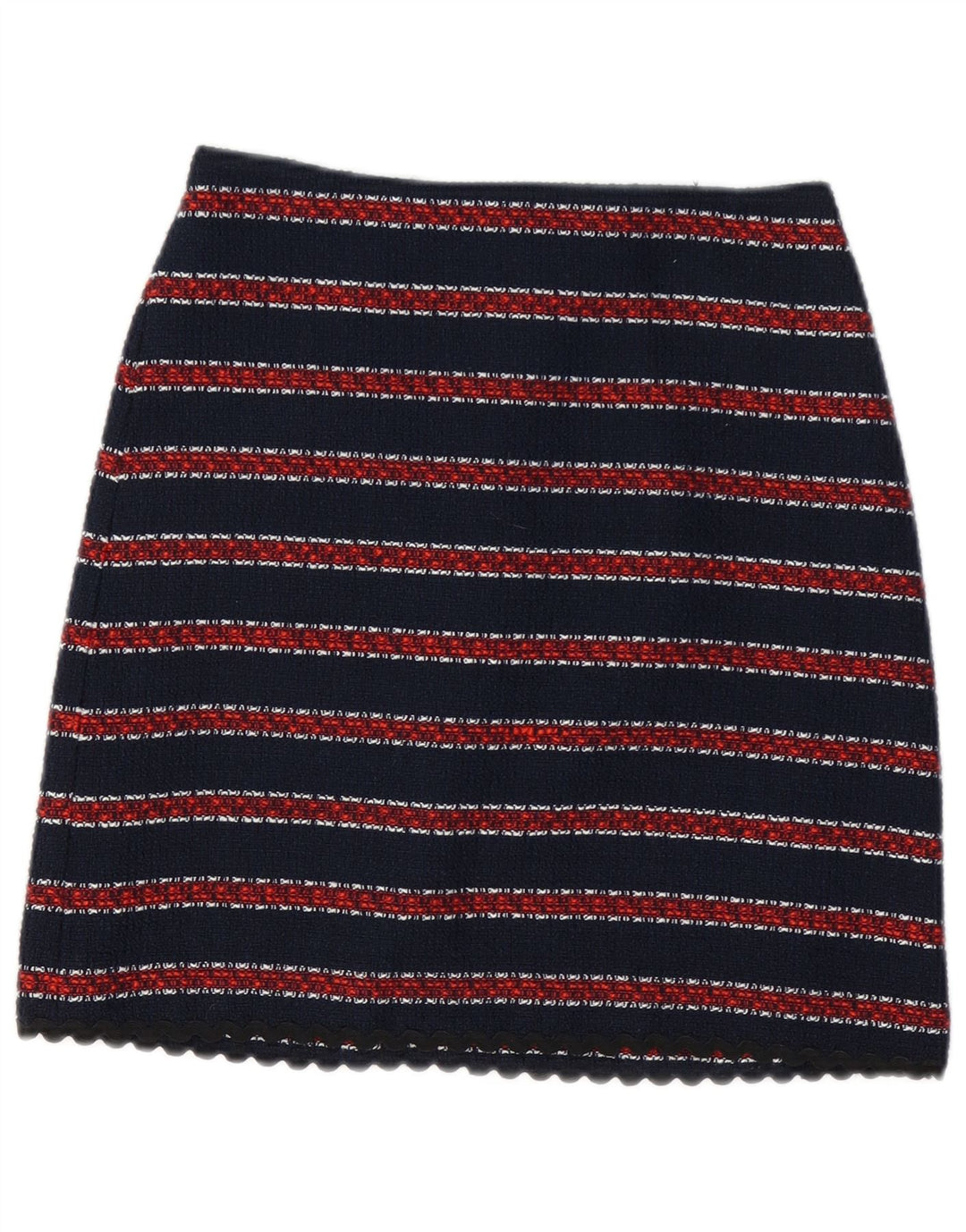 WAREHOUSE Γυναικεία μίνι φούστα UK 8 Small W26 Navy Blue ριγέ πολυεστέρας