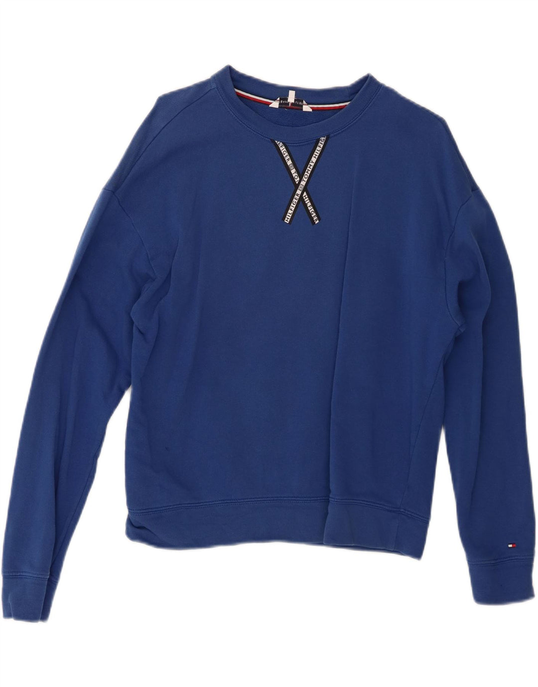 Tommy Hilfiger Γυναικείο φούτερ μεγάλου μεγέθους Jumper UK 10 Small Blue