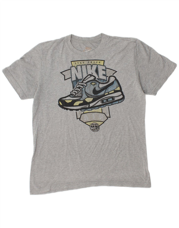 Ανδρικό γραφικό μπλουζάκι NIKE Regular Fit Top Medium Grey
