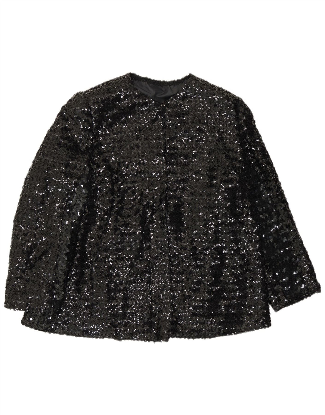 Vintage γυναικείο μπουφάν με παγιέτες UK 14 Large Black