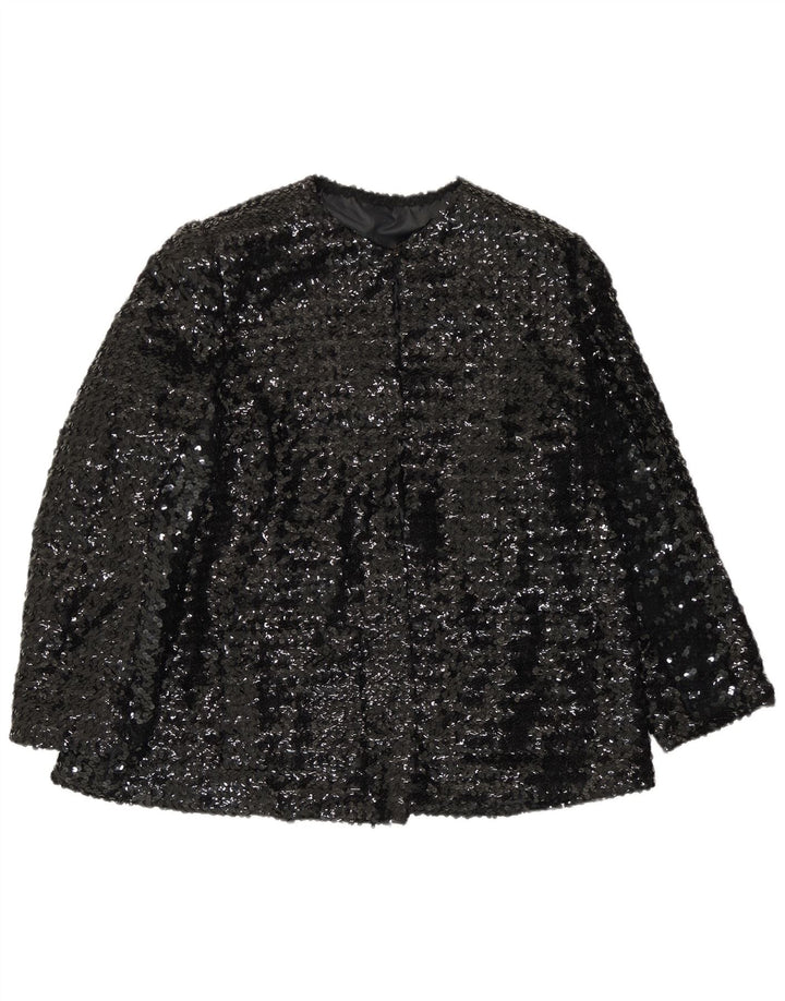 Vintage γυναικείο μπουφάν με παγιέτες UK 14 Large Black