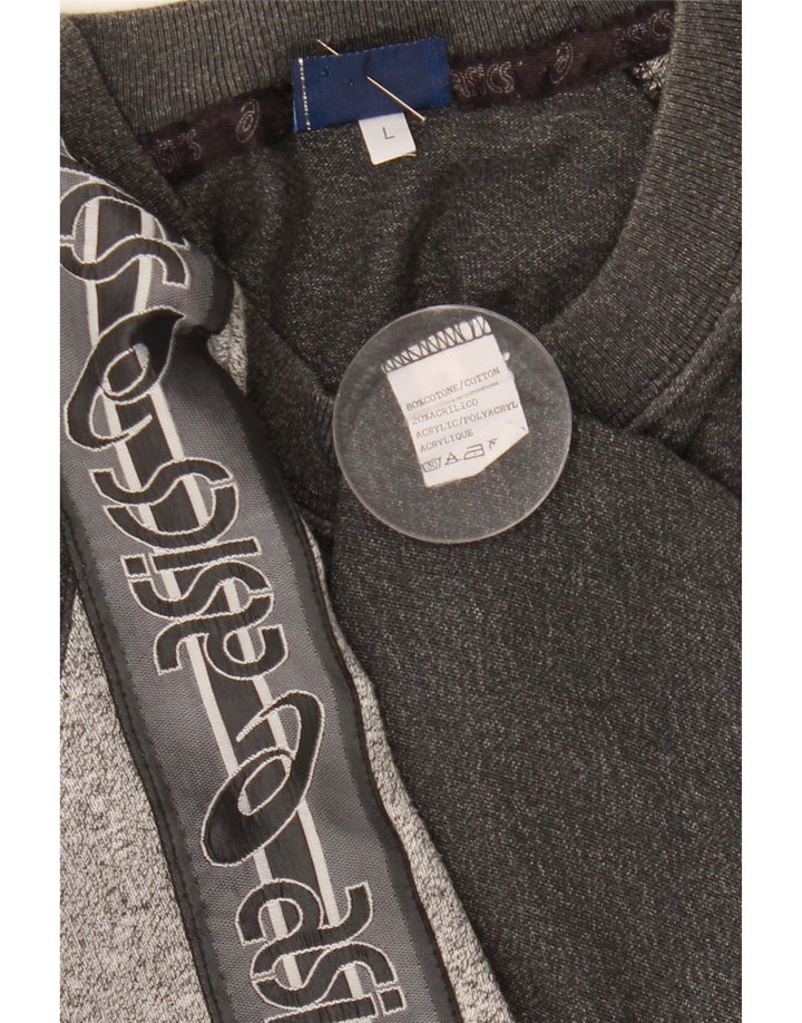 Ανδρικό γραφικό μπλουζάκι Asics Top μεγάλο γκρι βαμβακερό